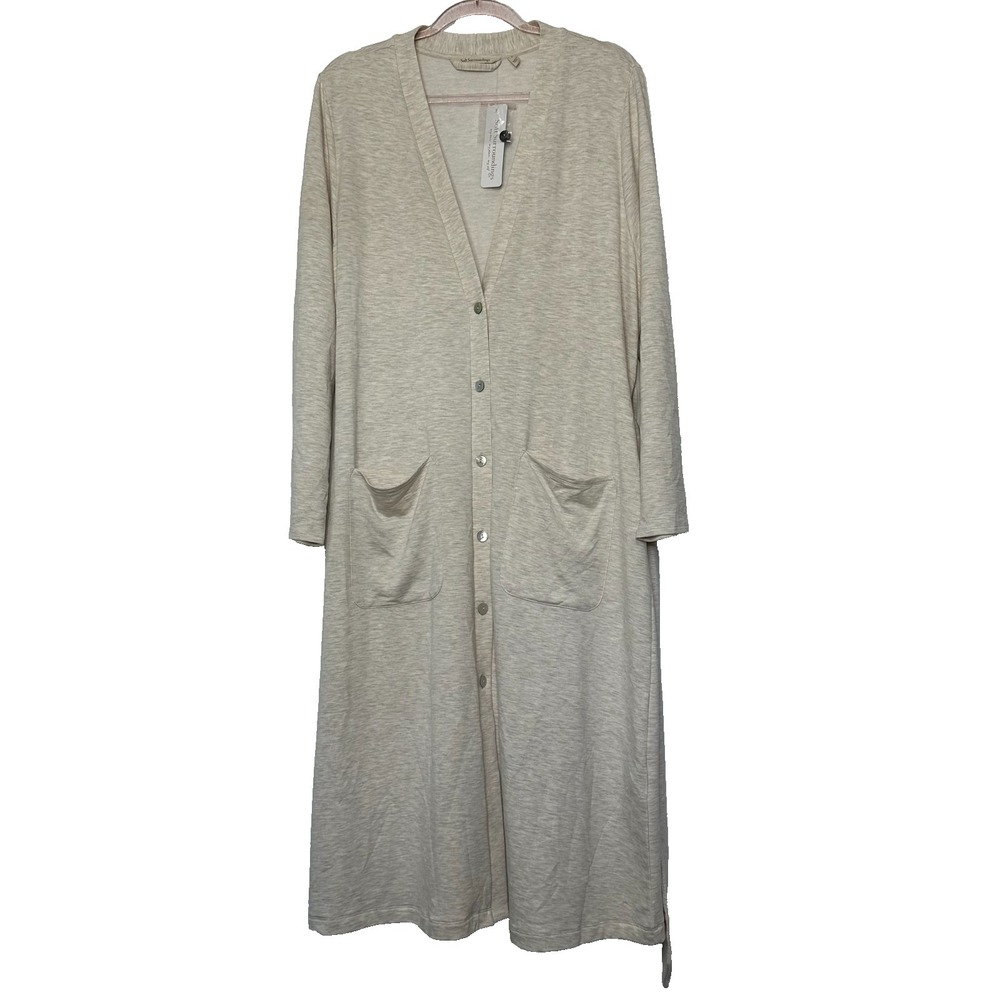 Soft Surroundings Long Duster Topper Size‎ L Oatmeal Heather